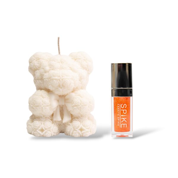 Teddy bear and lip gloss