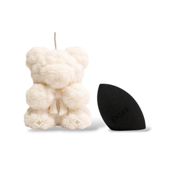 Teddy bear and makeup sponge